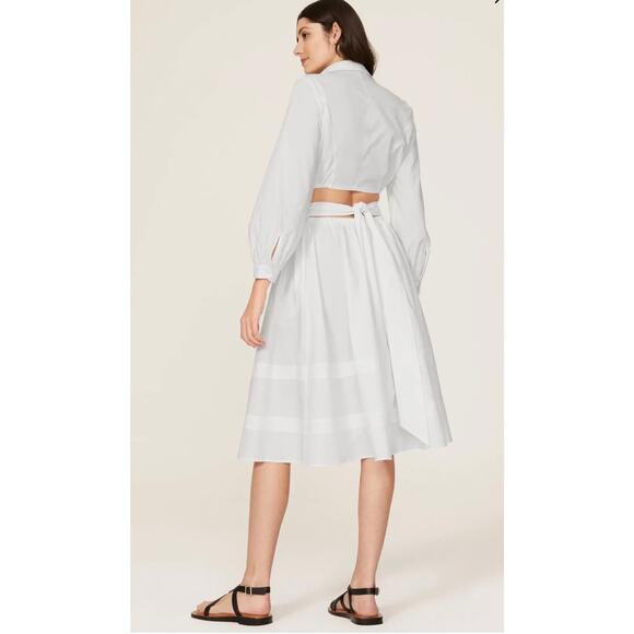 Toccin NY White Cutout Shirt Dress 6 - Picture 2 of 9